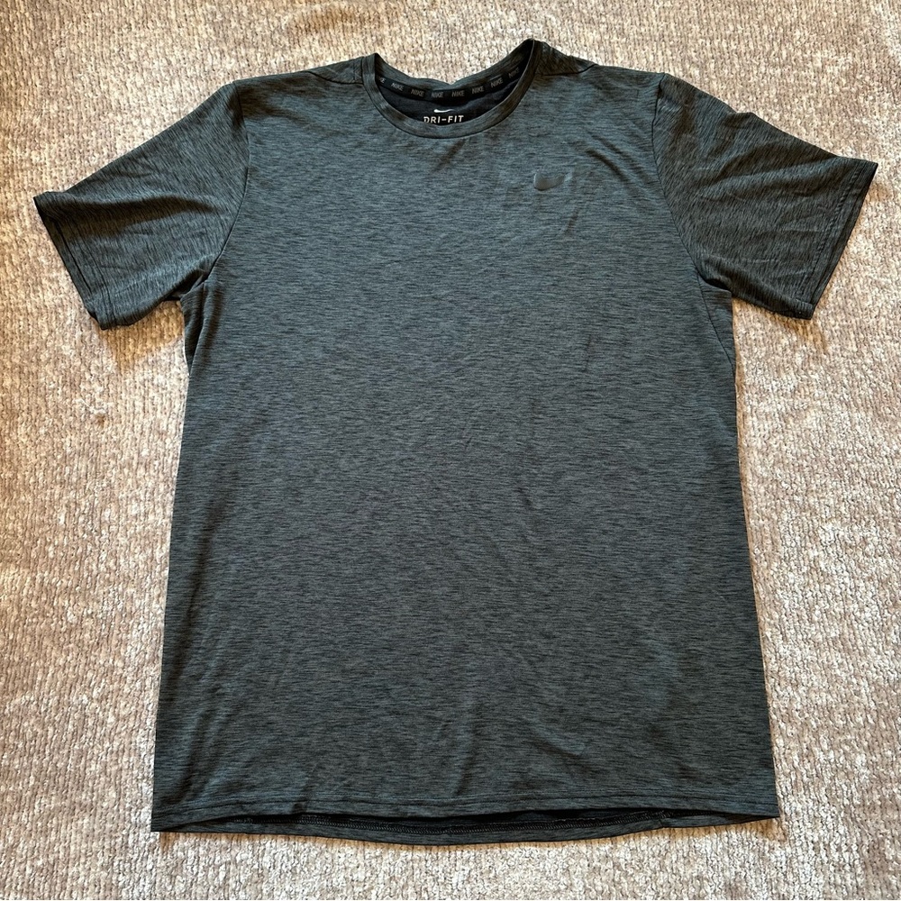 Nike Dri Fit Heathered Dark Grey Tshirt